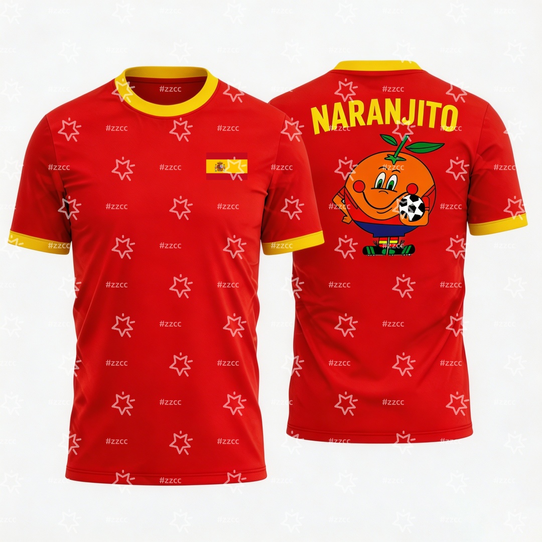 Summer Clothing In Spanish - 2026 Naranjito Graphic Football Jersey Spanish