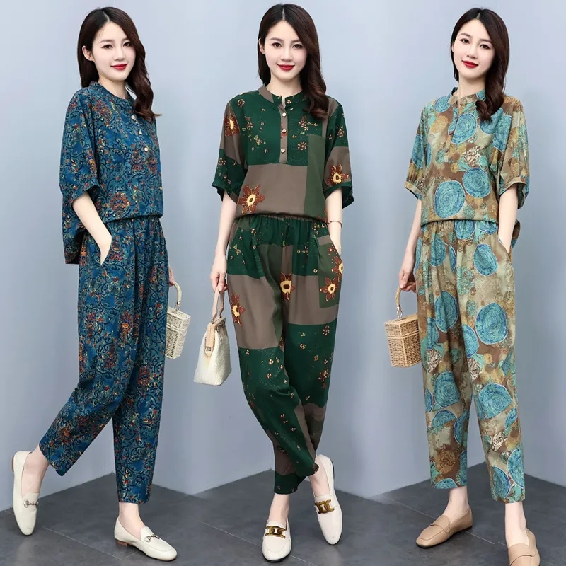 Summer Linen Clothing For Women - Middle Aged Mother Summer Suits 2026