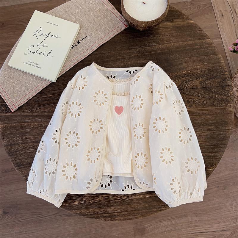 Yours Clothing Summer Jackets - Girls' Lace Air-conditioned Shirts 2025 Summer