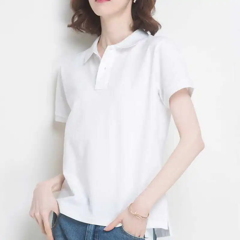 Summer Clothing Trends 2025 - Polo Neck Shirt for Women Plain