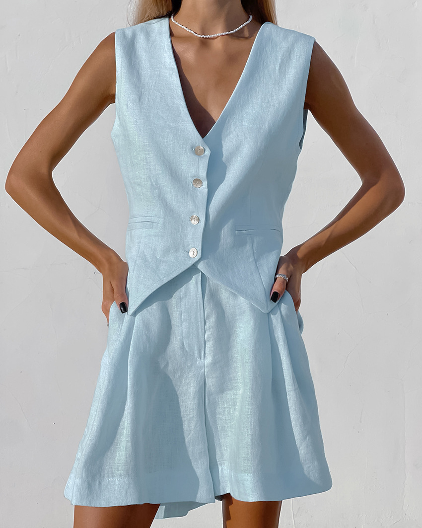 2025 New Suit Vest + Shorts Se - Summer Linen Clothing For Women review and price