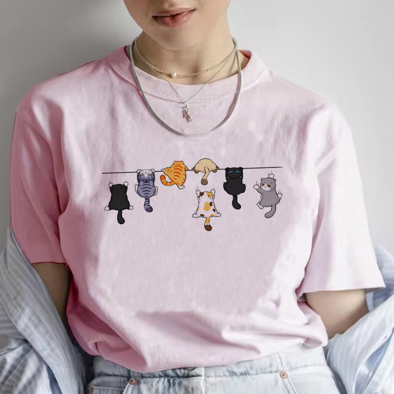 Funny Women Summer Cat Print T - Summer Loving Clothing review and price