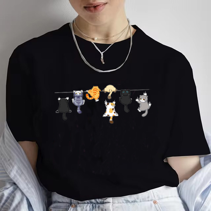 Funny Women Summer Cat Print T - Summer Loving Clothing review and price