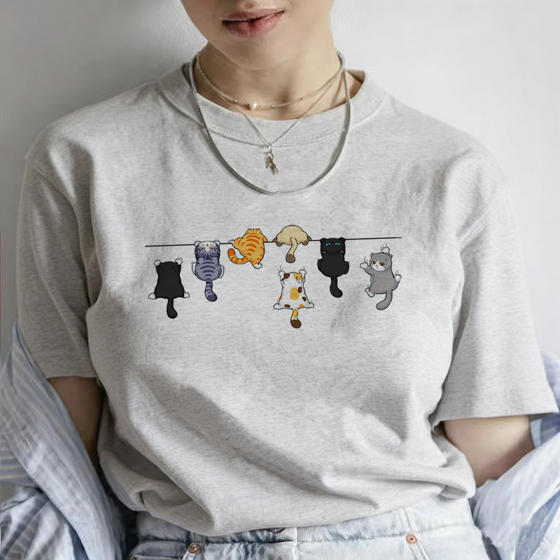 Funny Women Summer Cat Print T - Summer Loving Clothing review and price