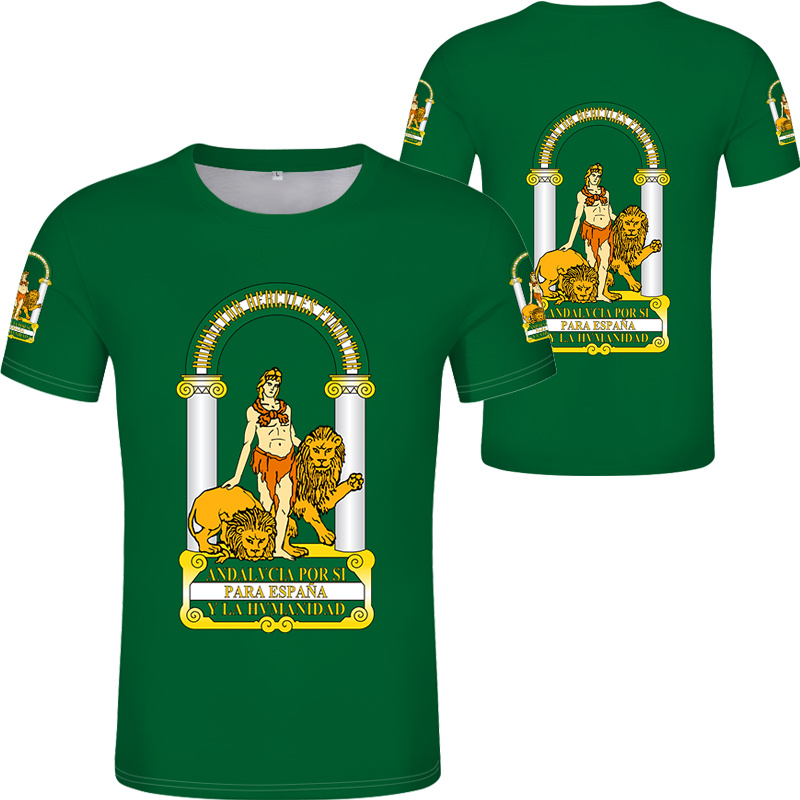 Andalusia Spain Flag Graphic T - Summer Clothing In Spanish review and price
