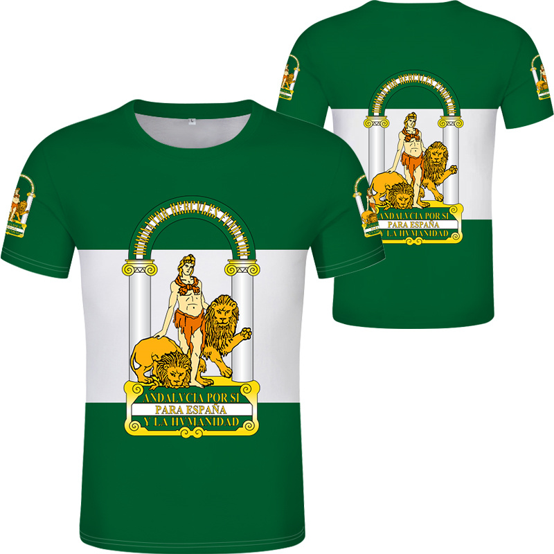 Andalusia Spain Flag Graphic T - Summer Clothing In Spanish review and price