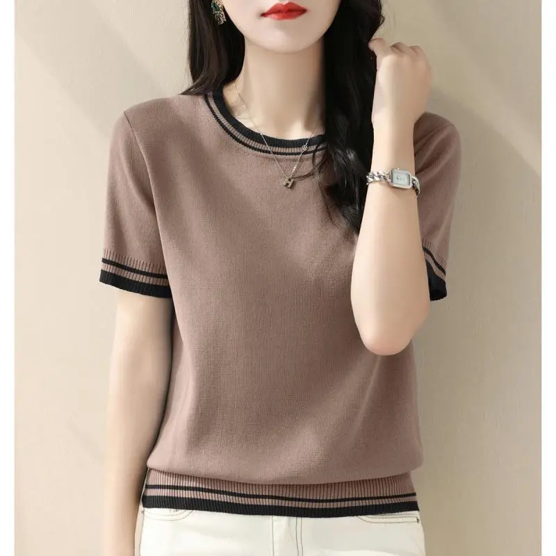 New Summer V-neck Knitted Swea - Summer Clothing Yarn review and price