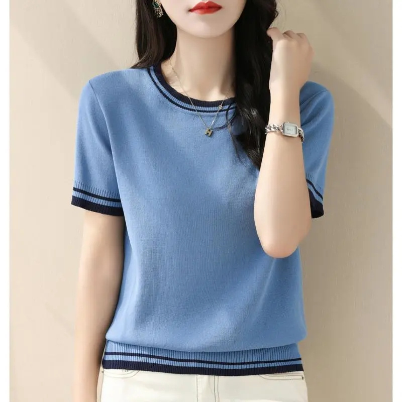 New Summer V-neck Knitted Swea - Summer Clothing Yarn review and price