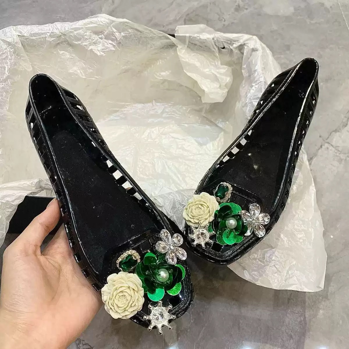 Luxury Big Rhinestone Flower S - Summer Clothing Korea review and price