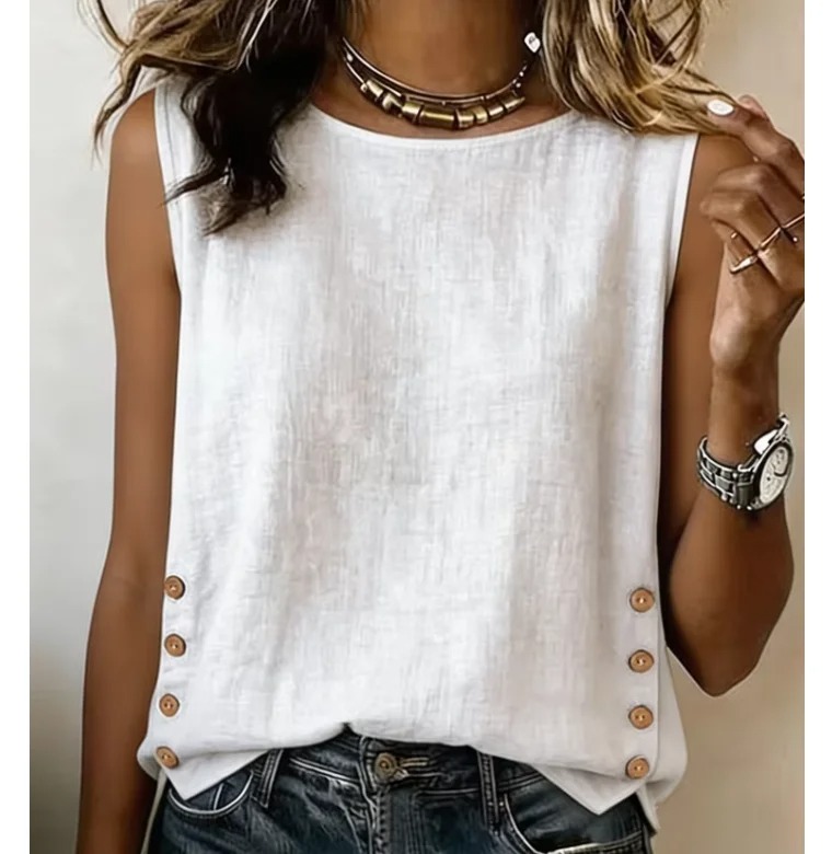Fashion Elegant Tops Shirt Sum - Summer Linen Clothing For Women review and price