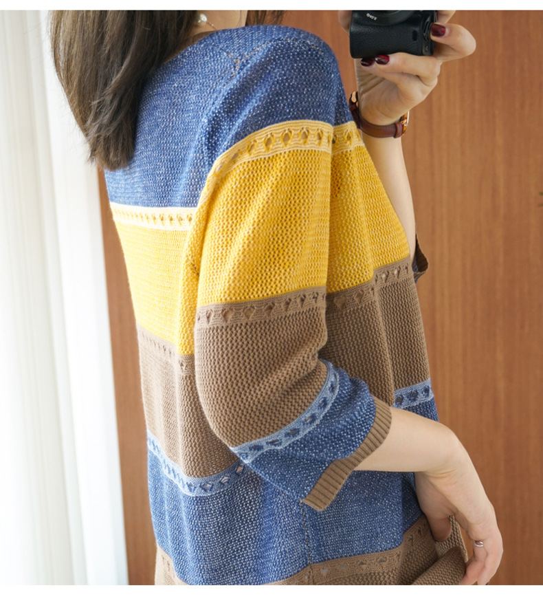 Women Sweater 3/4 Sleeve Korea - Summer Clothing Yarn review and price