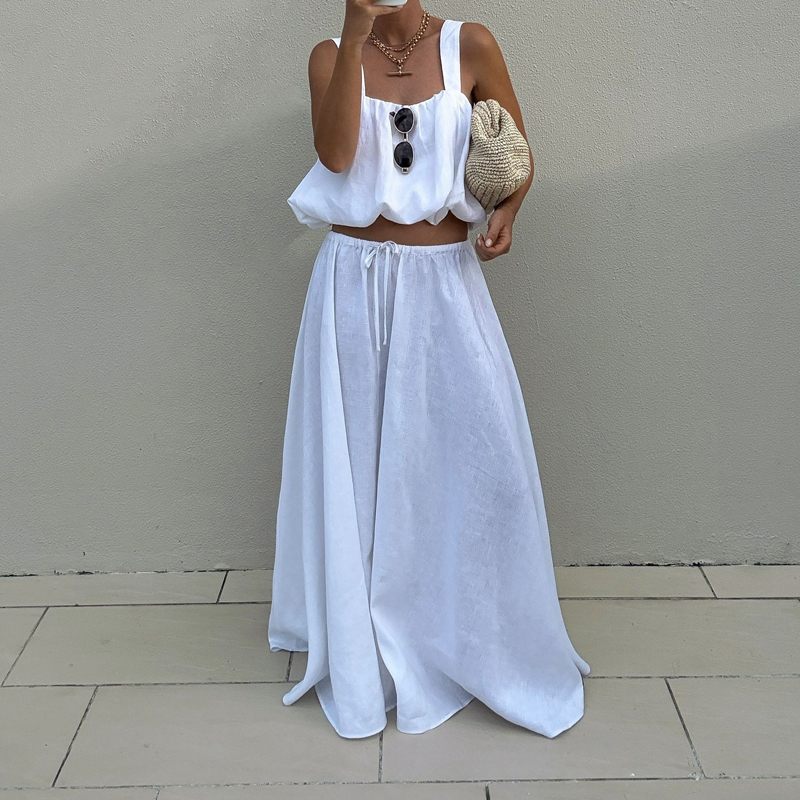 Women Elegant Sleeveless Solid - Summer Linen Clothing For Women review and price