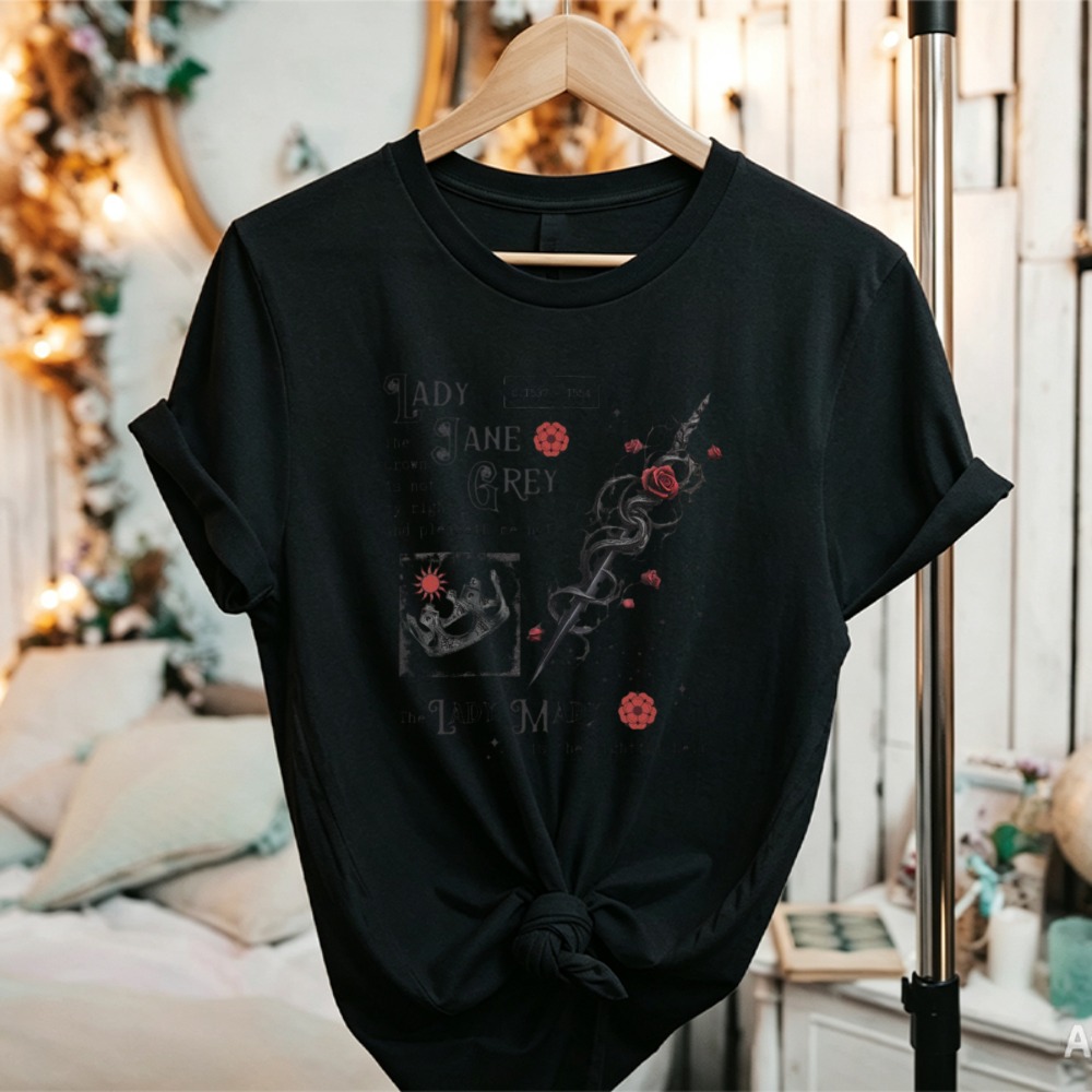 Lady Jane Grey Tshirt Academia - Summer Renaissance Clothing review and price