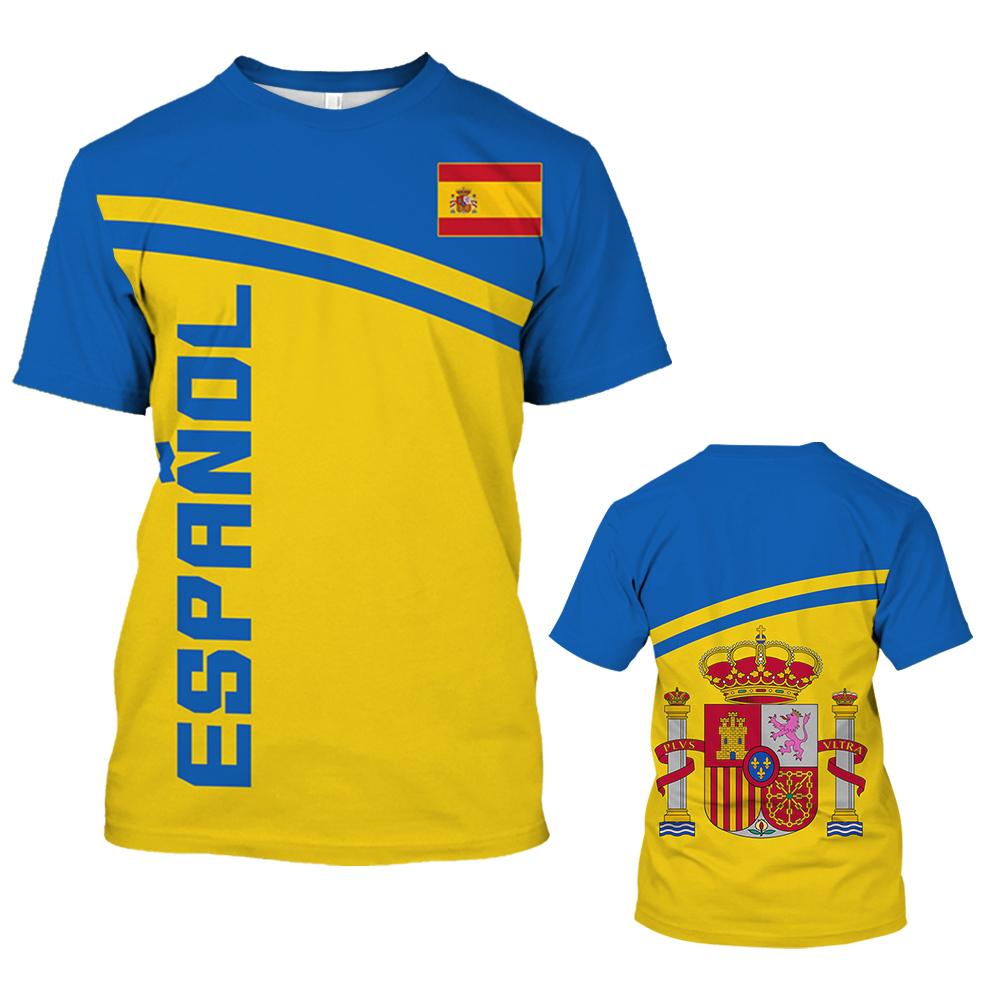 Vintage Spain T-shirt For Men  - Summer Clothing In Spanish review and price