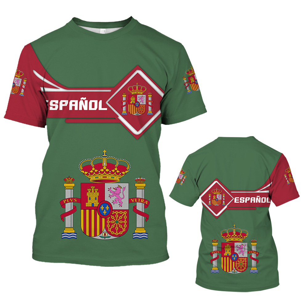 Vintage Spain T-shirt For Men  - Summer Clothing In Spanish review and price