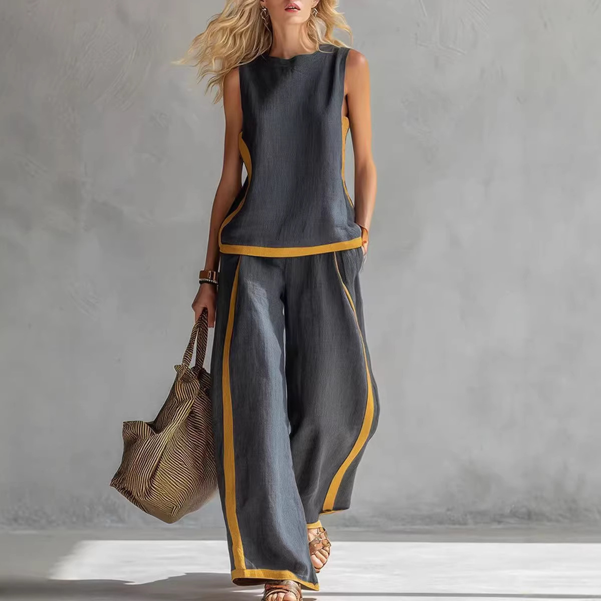 Women Linen 2 Piece Sets Color - Summer Linen Clothing For Women review and price