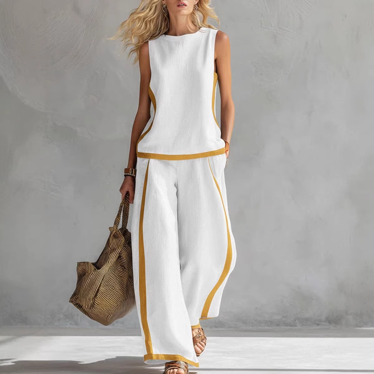 Women Linen 2 Piece Sets Color - Summer Linen Clothing For Women review and price