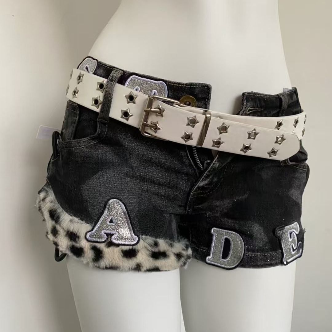 Y2k Embroidered Patch Denim Sh - Summer Clothing Y2K review and price