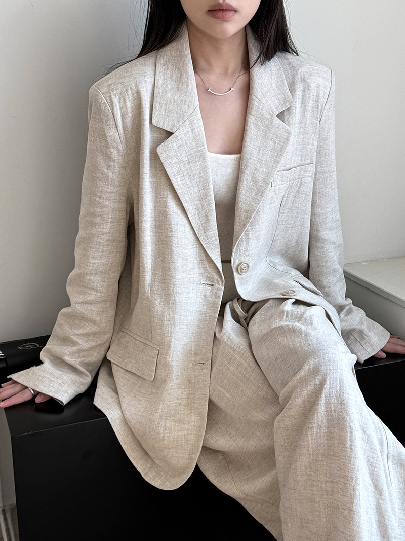 Autumn Hig-end Linen Material  - Summer Linen Clothing For Women review and price