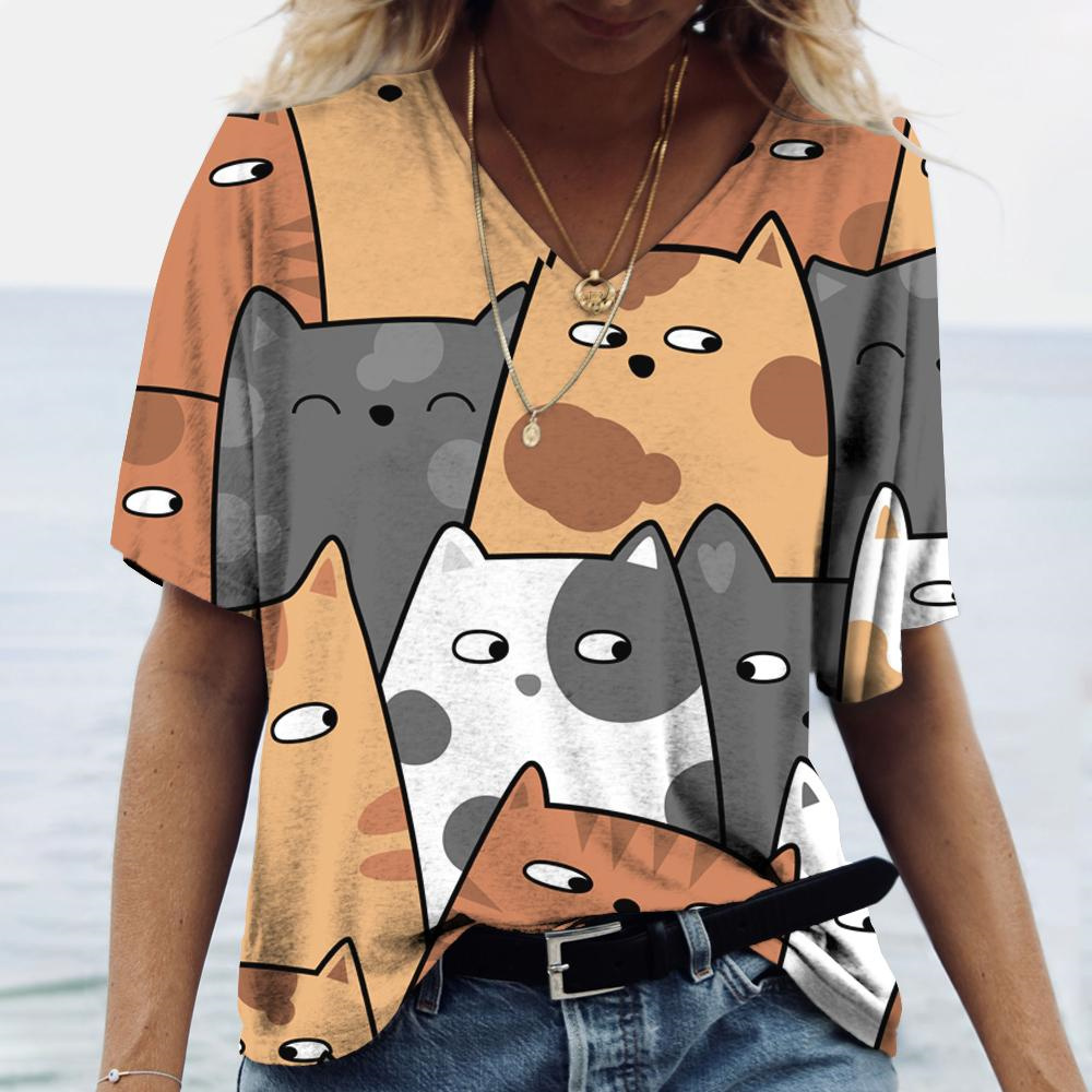 Fashion V-neck Women's T-Shirt - Summer Loving Clothing review and price