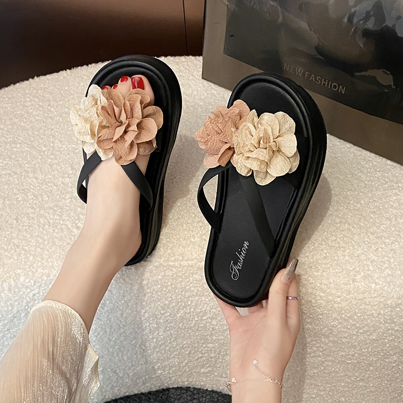 Two-Tone Floral Platform Sanda - Summer Clothing Korea review and price