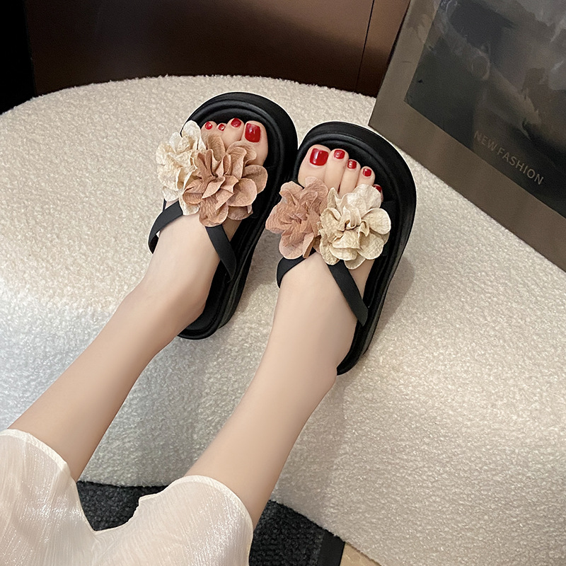 Two-Tone Floral Platform Sanda - Summer Clothing Korea review and price
