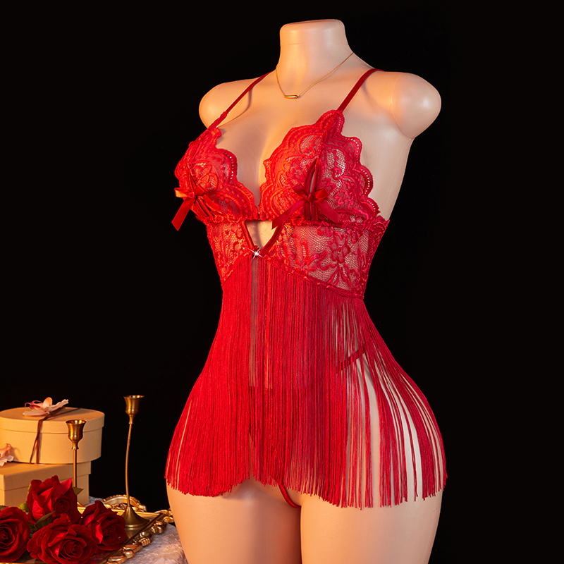 Transparent Lace Women Red Str - Summer Clothing For Women review and price