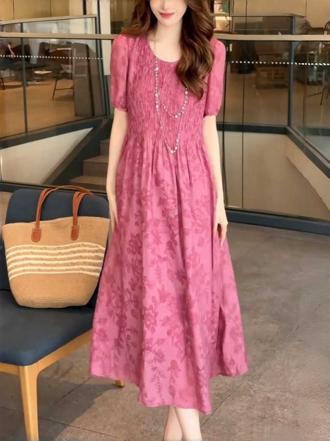 Elegant A-Line Dress Monogram  - Summer Clothing Tagline review and price