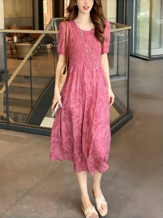 Elegant A-Line Dress Monogram  - Summer Clothing Tagline review and price