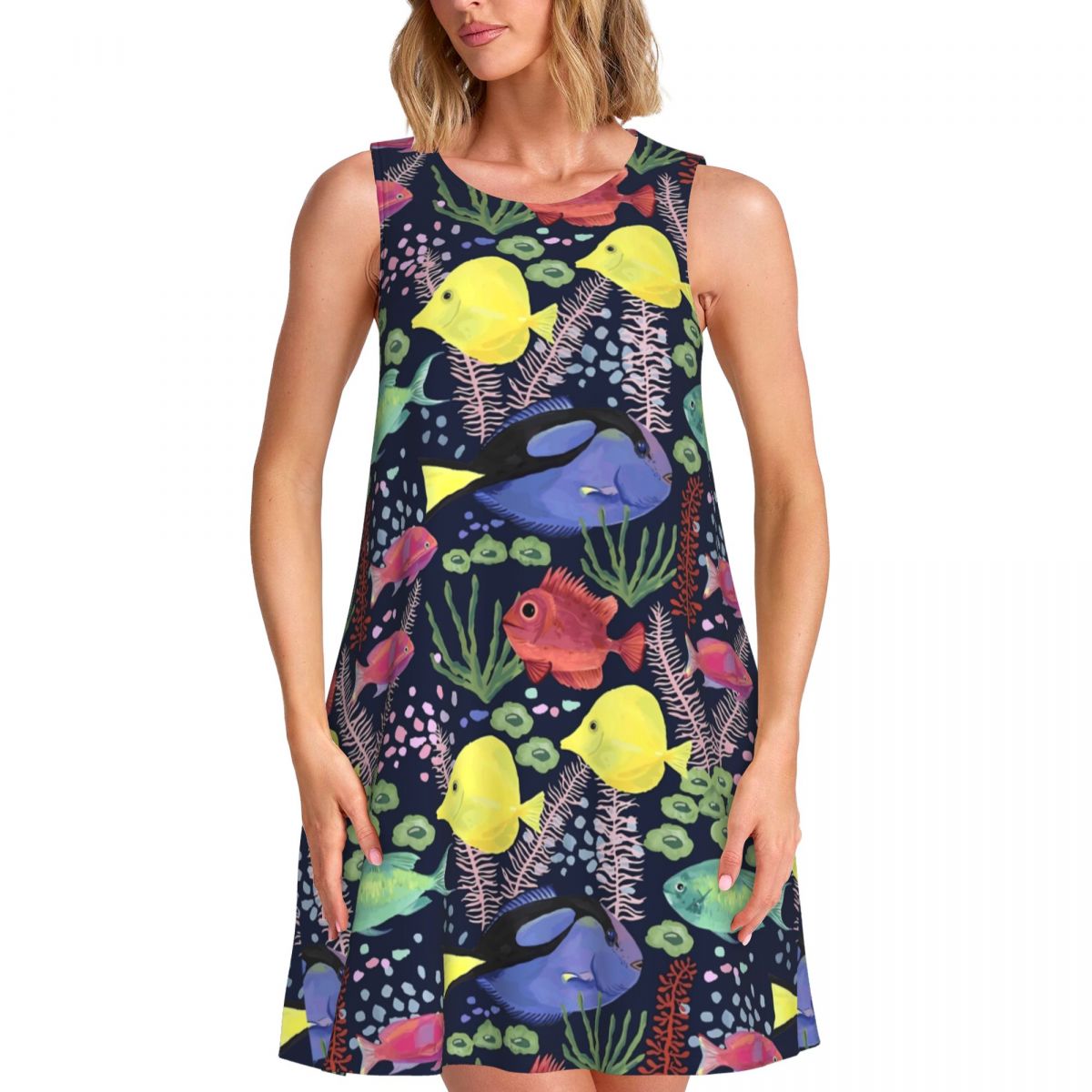 Sea Fish Tank Dress Colorful O - Summer Clothing Ideas For Women review and price