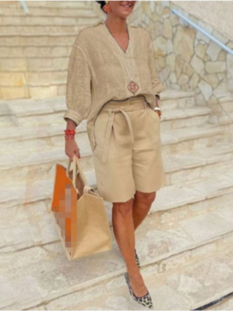 Women Suits Elegant Style Two  - Summer Linen Clothing For Women review and price