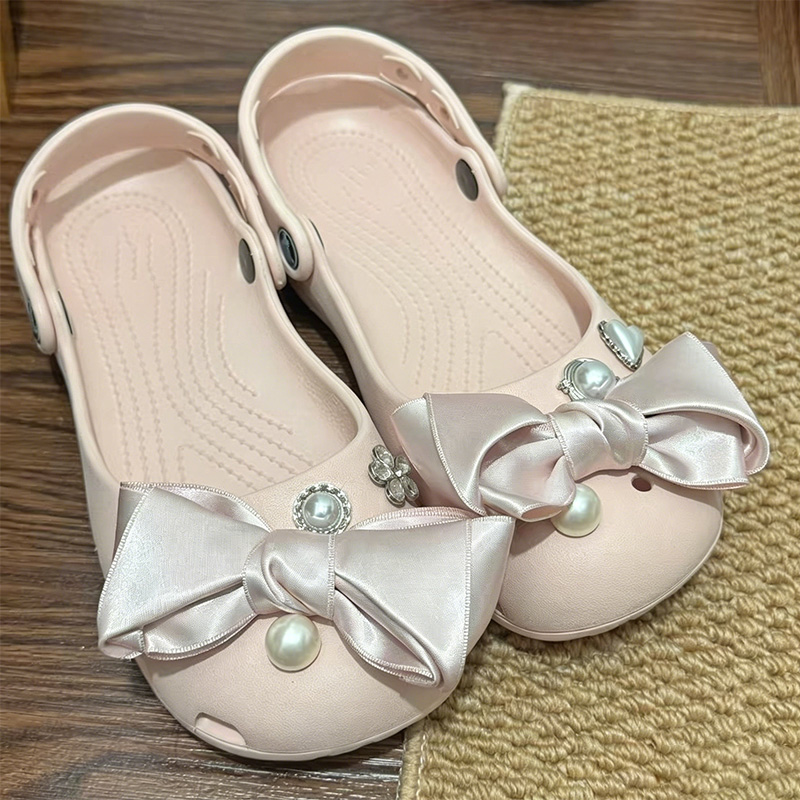 Pink Satin Bowknot Cute Ballet - Summer Clothing Korea review and price