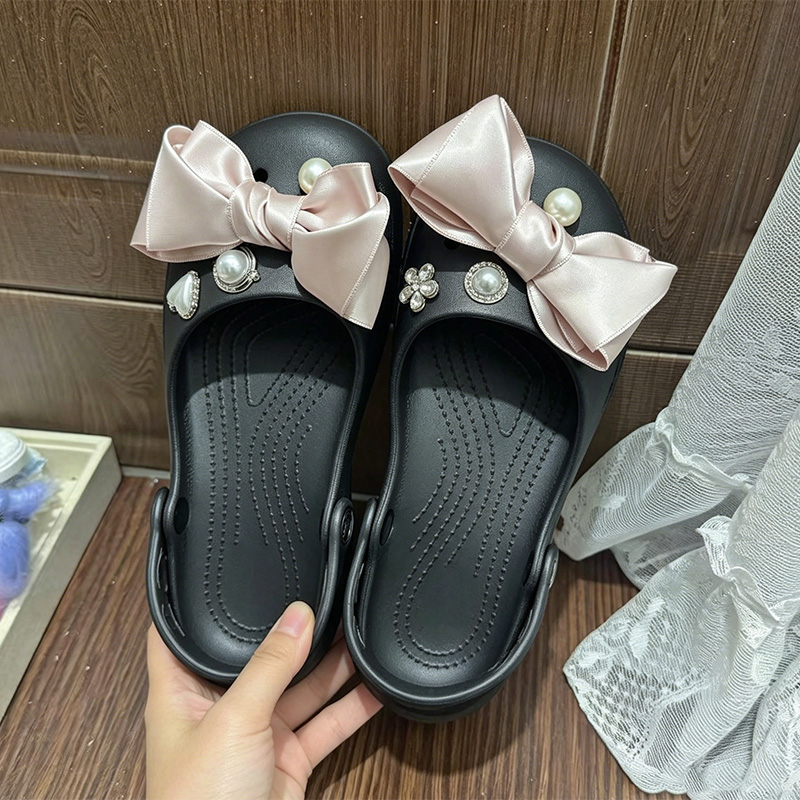 Pink Satin Bowknot Cute Ballet - Summer Clothing Korea review and price