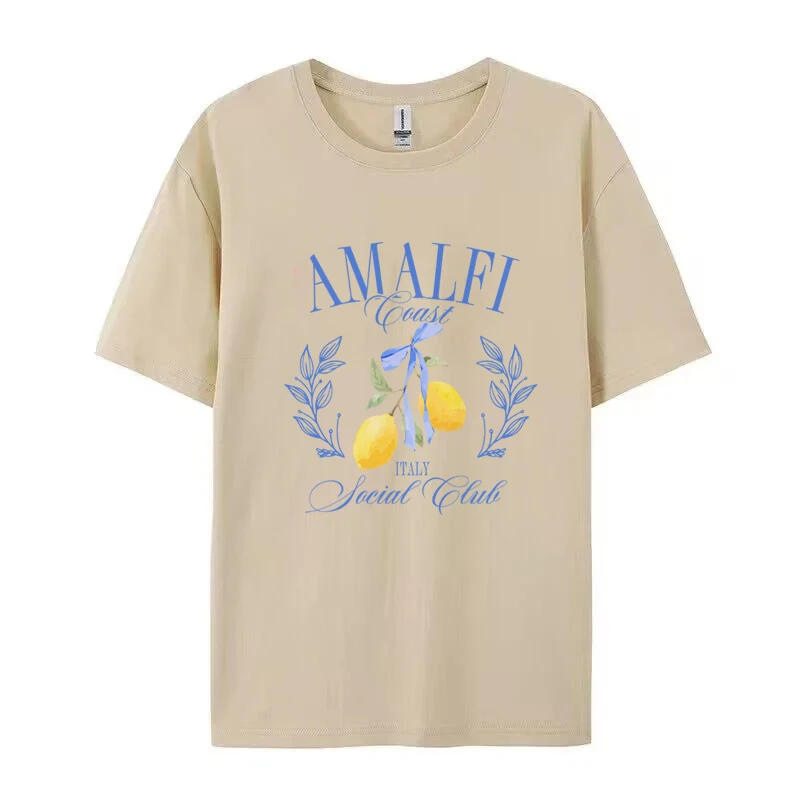 Lemon Print T-shirt Short Slee - Summer Clothing Cartoon review and price