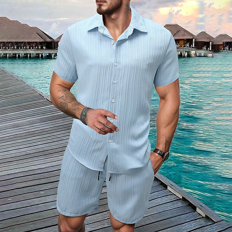 2026 New Men Vertical Wrinkle  - Summer Clothing Line review and price