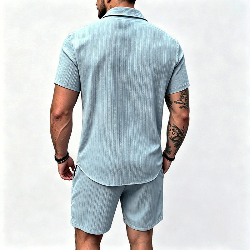 2026 New Men Vertical Wrinkle  - Summer Clothing Line review and price
