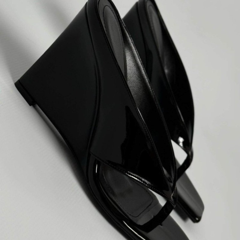 Square-toe V-strap high heels  - Summer Clothing Korea review and price