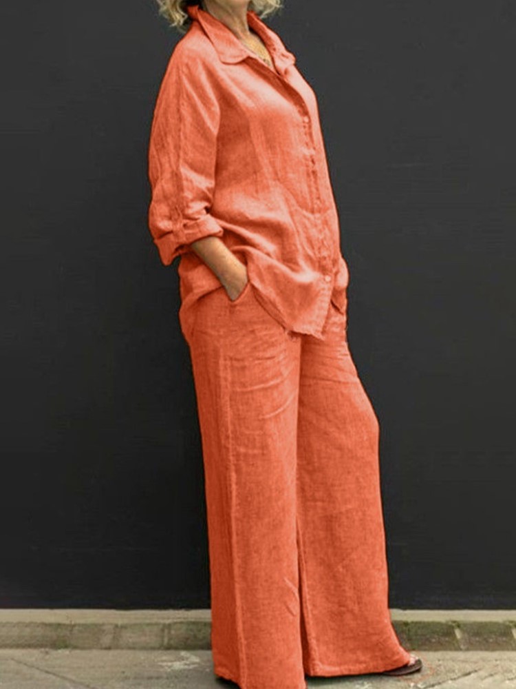Two Pieces Set Autumn Vintage  - Summer Linen Clothing For Women review and price