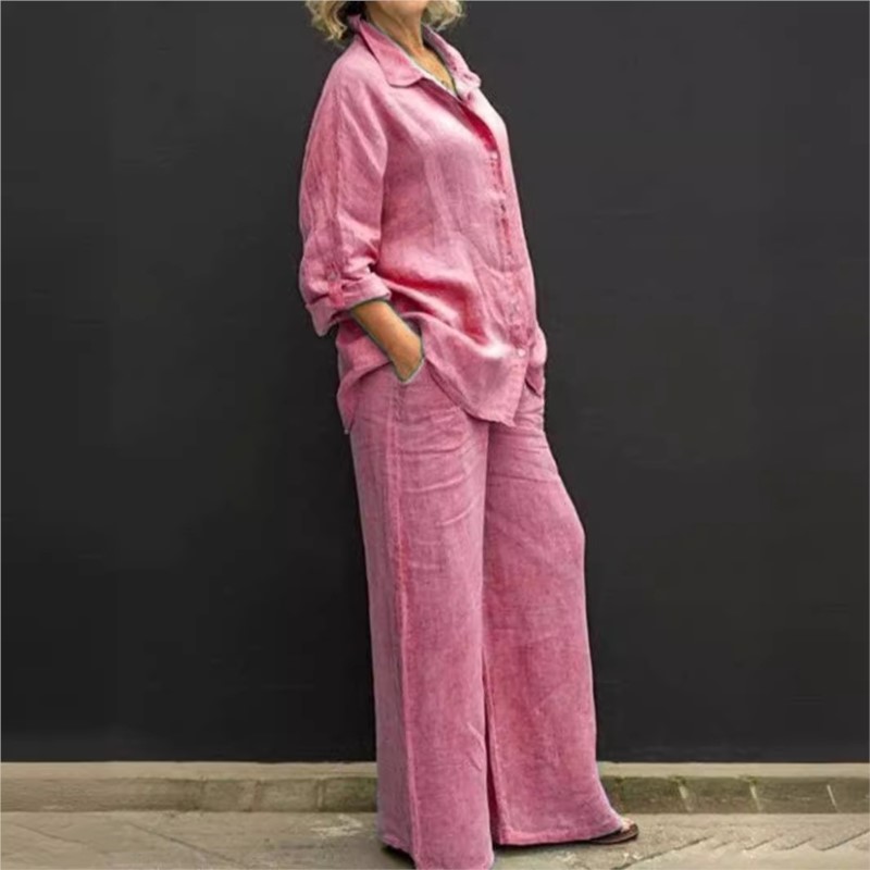 Two Pieces Set Autumn Vintage  - Summer Linen Clothing For Women review and price