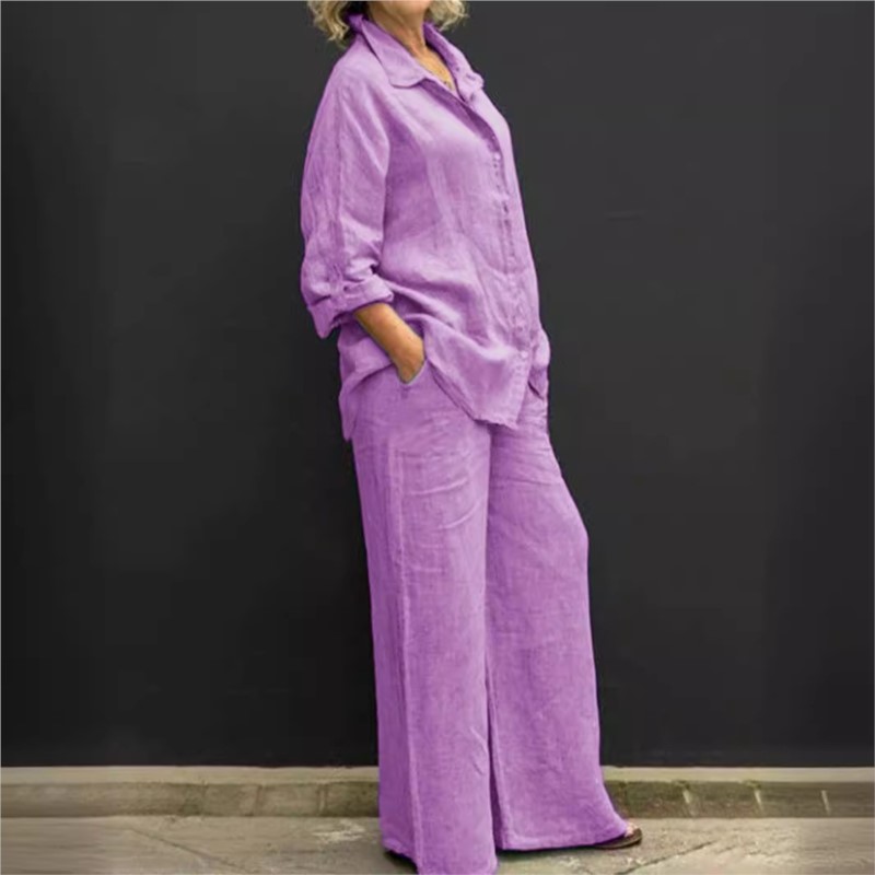 Two Pieces Set Autumn Vintage  - Summer Linen Clothing For Women review and price