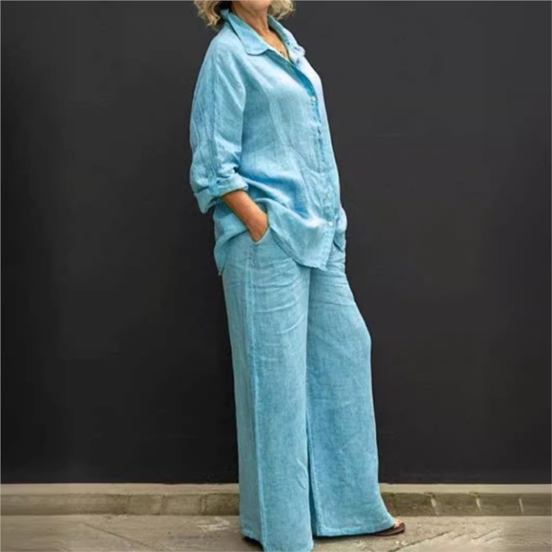 Two Pieces Set Autumn Vintage  - Summer Linen Clothing For Women review and price