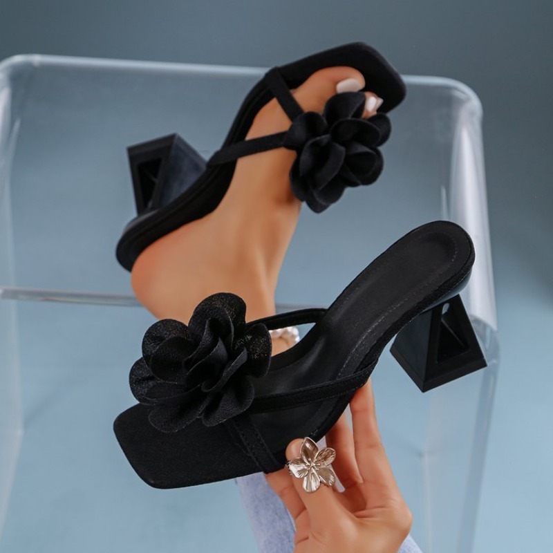 Womens 3D Flower Decor Sandals - Summer Clothing Fabric review and price