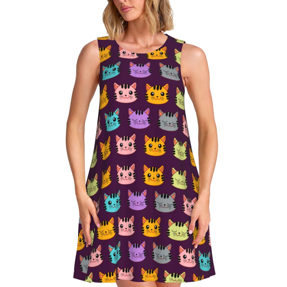 Cool Cats Tank Dress Cute Anim - Summer Clothing Ideas For Women review and price