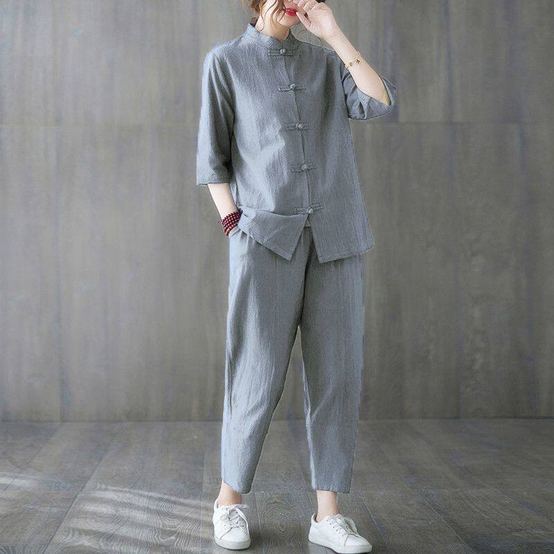2pcs Buddhist Women's Clothing - Summer Linen Clothing For Women review and price