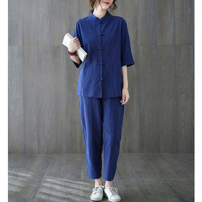 2pcs Buddhist Women's Clothing - Summer Linen Clothing For Women review and price
