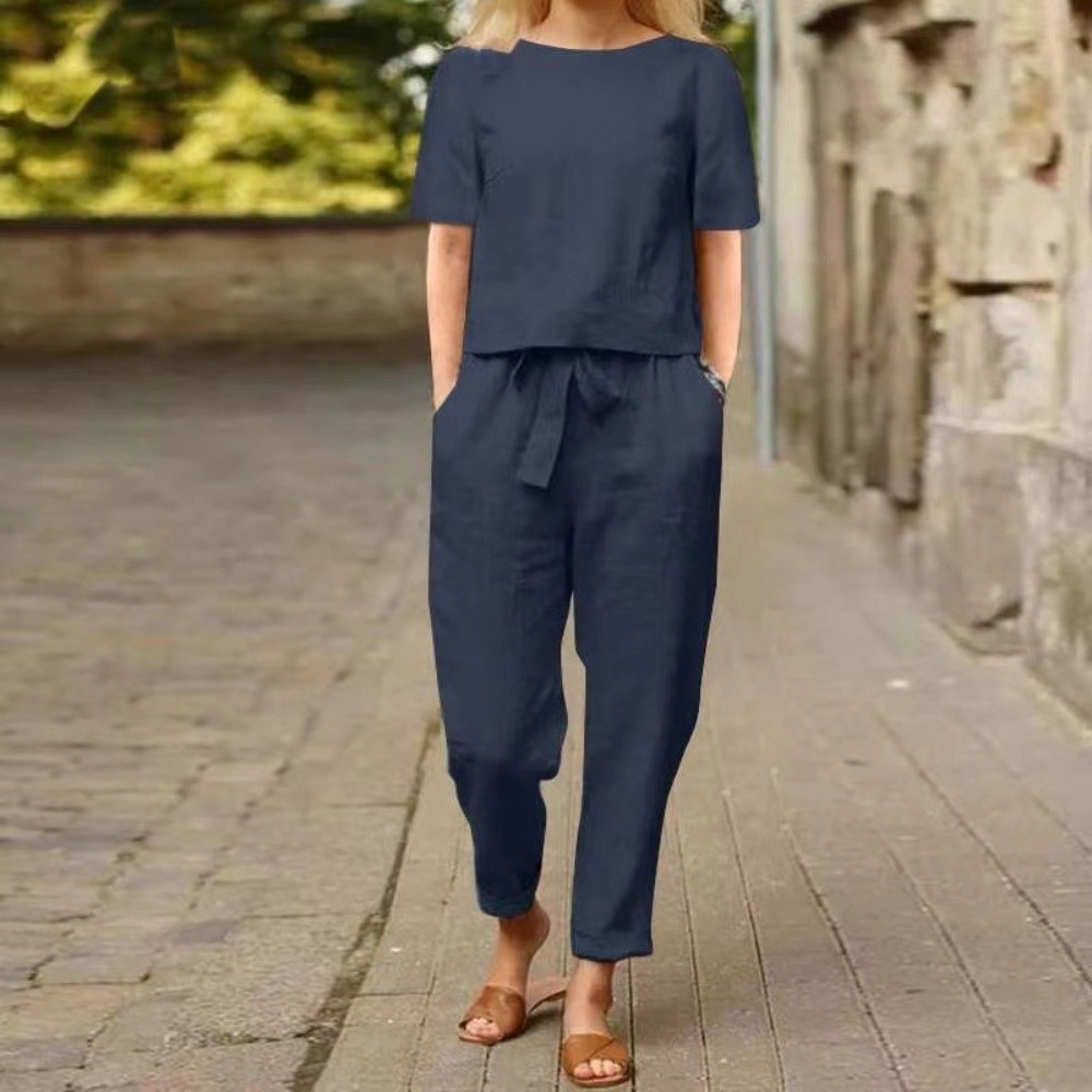 Half-sleeved Women's Cotton Li - Summer Linen Clothing For Women review and price