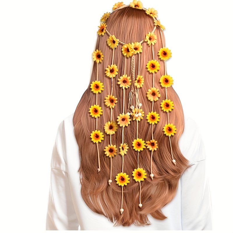 Flower hippie headband, flower - Summer Linen Clothing For Women review and price
