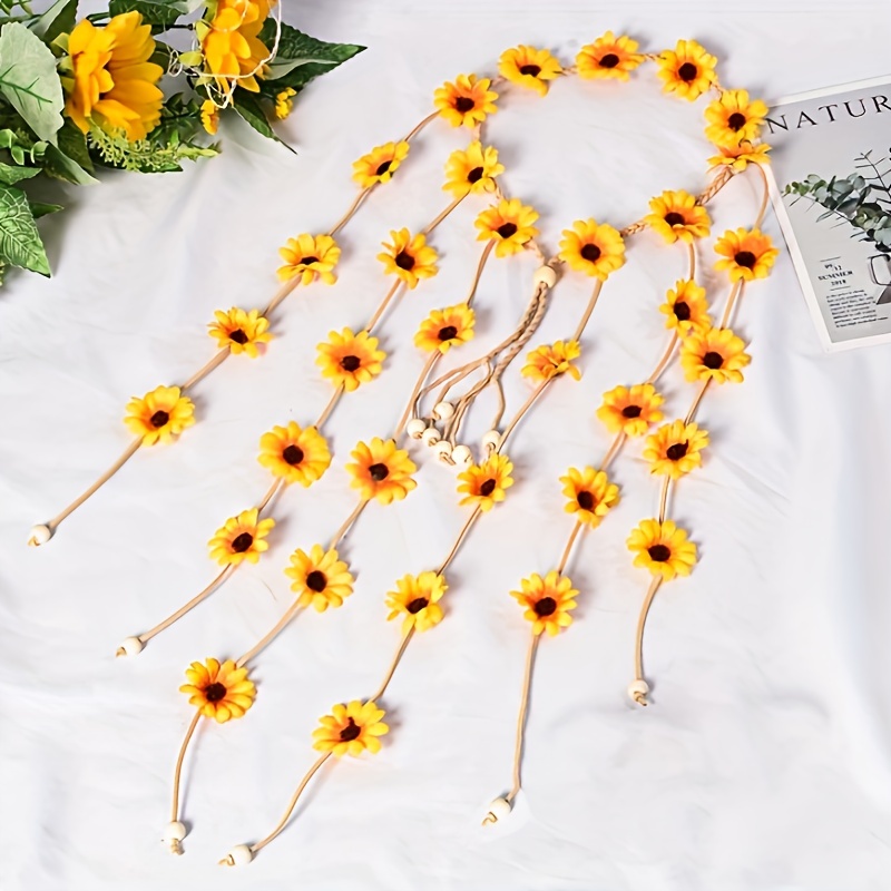 Flower hippie headband, flower - Summer Linen Clothing For Women review and price
